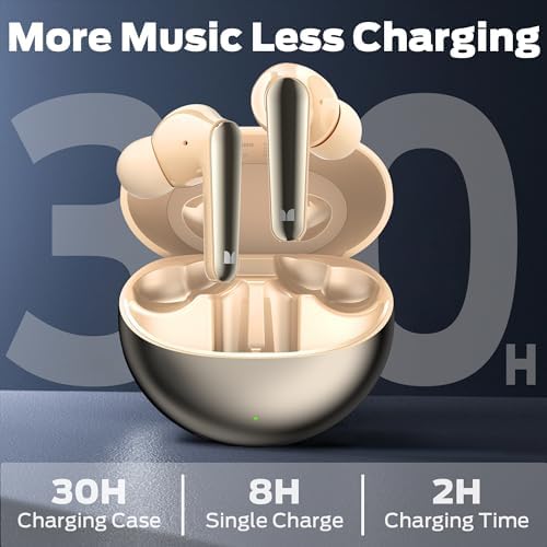 Monster N-Lite 203 Air Links Wireless Earbuds – Cutting-Edge Bluetooth 5.3, Immersive Hi-Fi Sound Quality, 30-Hour Playtime, IPX6 Waterproof Design, Touch Control, and Rapid Type-C Charging for Unmatched Audio Performance and Comfort