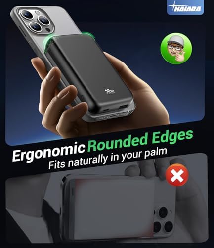 Magnetic Slim Power Bank for i Phone – 10,000 m Ah Ultra-Thin Wireless Charger with 20 W Fast Charging – Lightweight and Compact Design for Travel & Outdoor Use – Enhanced Compatibility with i Phone 16/15/14/13/12 Series – Reliable Safety Features with Dual LED Indicators – Perfect for Active Lifestyles and Daily Carry – Snap-On Convenience for Hassle-Free Charging