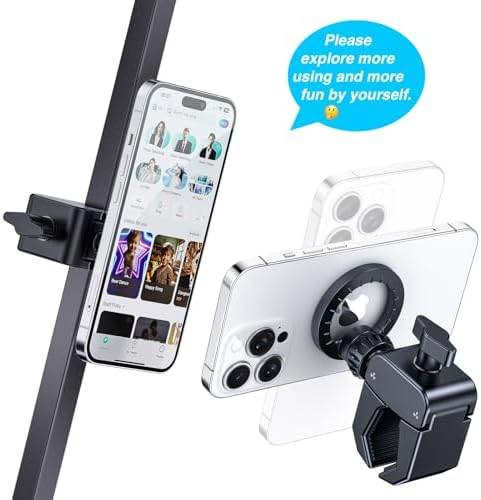 Magnetic Stroller Phone Holder for i Phone 16/15/14/13/12 Series – Hands-Free Convenience with Mag Safe Technology and Universal Handlebar Clamp for Seamless Strolling Experience