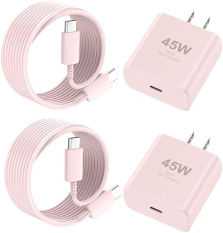 Accelerate Your Power Needs with Our 45 W Ultra-Fast USB-C Charger for Phone 16 Series – Includes a 10 ft Type C Cable in Eye-Catching Purple – Perfectly Crafted for Swift Power Delivery to Phone 16 Pro, Max, Plus & Earlier Models – Unleash Maximum Charging Efficiency and Aesthetic Appeal for Tech Enthusiasts on the Move