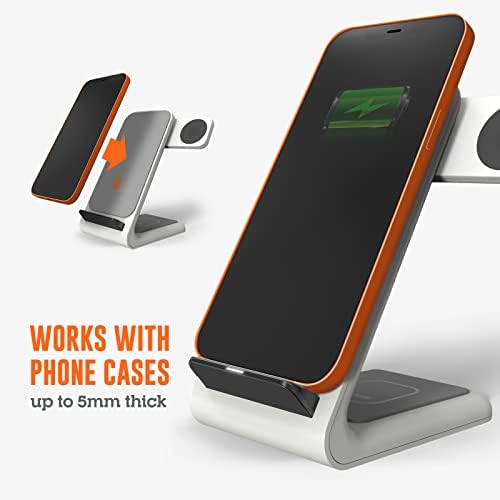 Effortlessly Charge All Your Devices with the STM Charge Tree Swing 3-in-1 Qi-Certified Wireless Charging Station – Fast 15 W Multi-Device Power Hub for i Phone, Samsung, Android, Air Pods & Apple Watch – Sleek Black Design Perfect for Home or Office Use – Streamline Your Charging Routine and Eliminate Clutter while Enjoying Safe, Reliable Power for All Your Essentials.