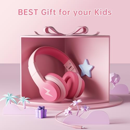 Unleash Your Child’s Potential with Premium USB-C Over-Ear Headphones – Crisp HD Audio, Safe Volume Control for Young Ears, Perfect for Learning and Adventure, Compatible with i Pads, PCs, Tablets – Stylish Foldable Design in Eye-Catching Blue for Ultimate Comfort and Engagement