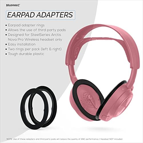 Transform Your Steelseries Arctis Nova Pro Wireless ANC Gaming Headset with Advanced Earpad Adapter Ring – Perfectly Fits Brainwavz Oval & Pro Stock Earpads for Ultimate Comfort and Audio Precision – Effortless Installation, Durable Design, and Enhanced Sound Quality for Uninterrupted Gaming Sessions