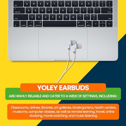 Bulk Earbud Headphones 50-Pack – Premium Wired Earphones for Classrooms & Group Learning, Exceptional Durability & Sound Quality, Perfect for Kids, Teens & Adults – Versatile Comfort for Family Activities & Educational Use (Black)