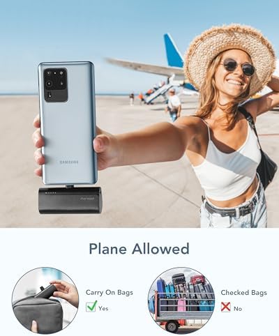 Ultra-Compact 5000 m Ah Power Bank for i Phone 16/15 & Samsung Galaxy S24 – 20 W PD Fast Charging Mini Charger for On-the-Go Efficiency, Pocket-Sized Battery Pack with USB-C Connectivity for Rapid Recharges and Enhanced Compatibility – Perfect for Travel and Everyday Use
