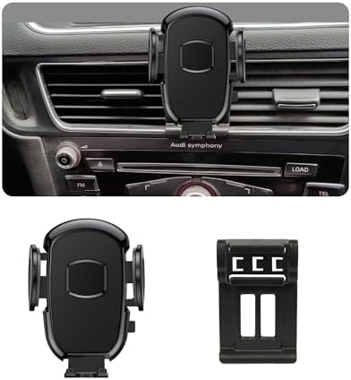 Car Phone Holder Fits for Audi [Only fits for 2010-2018 Audi Q5 SQ5 ], Car Cell Phone Mount Navigation Bracket snugly fit Air Vent,All Phones (4.7-7 inches),360 Degree Rotation,Easy to Install – Enhanced Compatibility and Speed