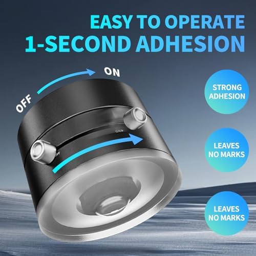 Woolcar Magnetic Phone Holder, Vacuum Mount, Innovative Toggle Design, Foldable Portable Vacuum Magnetic Cell Phone Holder – Enhanced Compatibility and Speed