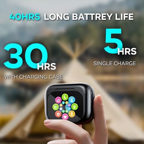 Viefong High-Performance Wireless Earbuds – Superior Hi-Fi Stereo Sound with 30 d B Noise Cancellation, Bluetooth 5.4 for Effortless Connectivity, Compact 2.01″ Touchscreen Charging Case, 40-Hour Playtime – Ideal for Fitness and Active Lifestyles