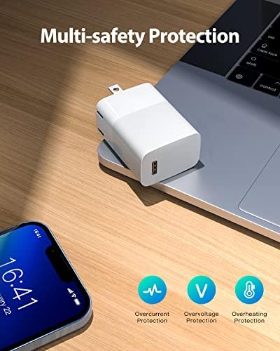 20 W Rapid Charge Adapter for Air Pods Pro, Max & All Generations – 6.6 Ft Durable Charging Cable Included for Enhanced Compatibility and Portability – Ultimate Power Solution for On-the-Go Audio Enthusiasts