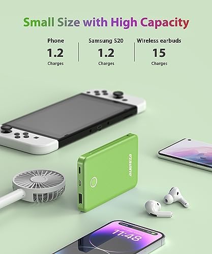Compact 6000 m Ah Portable Power Bank with Built-in Cable – Lightweight Fast Charging External Battery for i Phone and Android – Ultimate Travel Companion for On-the-Go Charging Efficiency