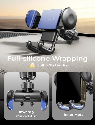 LISEN Heavy-Duty Car Vent Phone Mount for i Phone 12-16 Pro Max – Ultimate Secure Smartphone Holder with 360-Degree Rotation for Effortless Navigation and Quick Installation – Sleek Design for Safe Hands-Free Driving in Any Vehicle