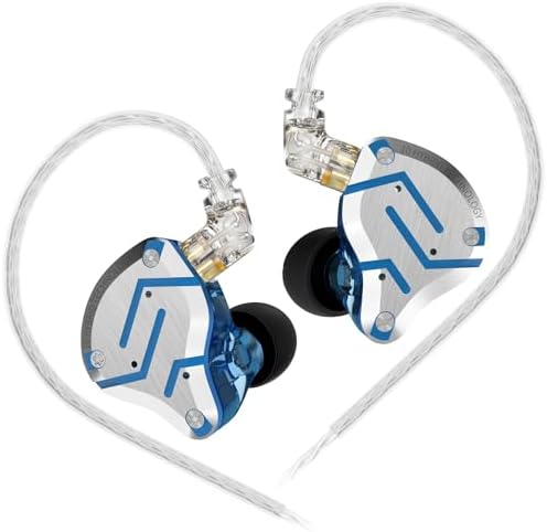 KZ ZS10 Pro Wired Gaming Earbuds – Premium 4 BA + 1 DD IEM Headphones with Microphone, Ergonomic Design for Extended Comfort, Detachable 2 PIN Cable for Versatile Compatibility, One-Button Control, Superior Sound Quality for Gamers and Audiophiles, Sleek Black Finish, Ideal for Immersive Audio Experiences