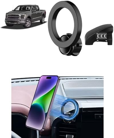 Ford F-150 2021-2024 Premium Air Vent Phone Mount with 15 W Fast Wireless Charger – 360° Rotating Magnetic Holder for Hands-Free Navigation & Enhanced Safety – Essential Car Accessory for Modern Drivers