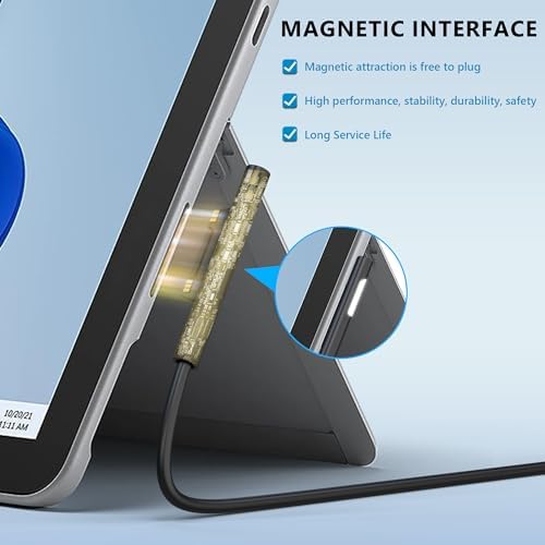 Ultra-Fast 127 W Surface Book 3 Charger with 10 FT Power Cable – Universal Compatibility for All Surface Devices Including Surface Book 1, 2, Laptop Studio, Pro Series – Dual Charging Capability with USB Port – Advanced Safety Features for Optimal Device Protection and Performance