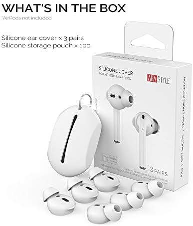 Upgrade Your Listening Game with Aha Style Silicone Ear Tips for Apple Air Pods – 4 Pairs (2 Large & 2 Small) – Exceptional Comfort, Noise Isolation & Customizable Fit for Enhanced Audio Experience