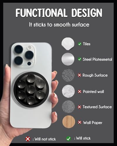 Sleek Pink Magnetic Silicone Suction Cup Phone Mount – Effortless Hands-Free Support for Selfies & Videos, Durable Grip, One-Touch Operation, Lightweight & Versatile Design for All Phone Models