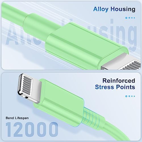 Premium 3-Pack Apple MFi Certified Lightning to USB Charger Cables – 6 FT Durable Fast Charging Cords for i Phone 13/12/11/11 Pro/11 Max/X/XS/XR/XS Max/8/7/6 – Enhanced Performance and Extended Reach for Seamless Device Connectivity