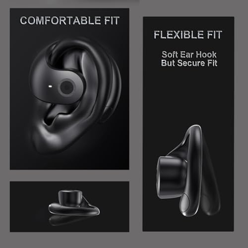 Revolutionize Your Listening Experience with Advanced Bone Conduction Open Ear Earbuds – Bluetooth 5.4 Wireless Headphones Engineered for Outdoor Adventures – Sweat-Resistant and Ergonomically Designed for All-Day Comfort – Stay Aware with Superior Sound Quality While Jogging, Commuting, or Working – Ideal for Active Lifestyles and Safety-First Audio Enjoyment.