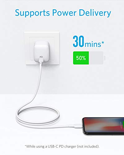 Anker 6 ft USB C to Lightning Cable – MFi Certified Fast Charging Cable for i Phone 13 Pro, 12 Pro Max & Air Pods Pro – Durable Design with Power Delivery Support – Tangle-Free Connectivity for Effortless Use