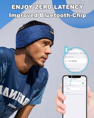 Revolutionary Wireless Sleep Headband with HD Sound: Ultimate Comfort Bluetooth Earphones for Relaxation, Fitness, and Travel – Sweat-Resistant Eye Mask for Active Lifestyles and All-Night Use