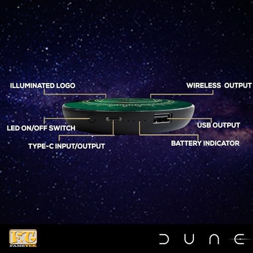 Star Trek Illuminating Wireless Charger & Backup Battery Pack – Sci-Fi Inspired Portable Phone Charger with Light-Up Transporter Pad Logo for Enhanced Compatibility and Fast Charging – Ultimate Gift for Star Trek Fans and Tech Enthusiasts