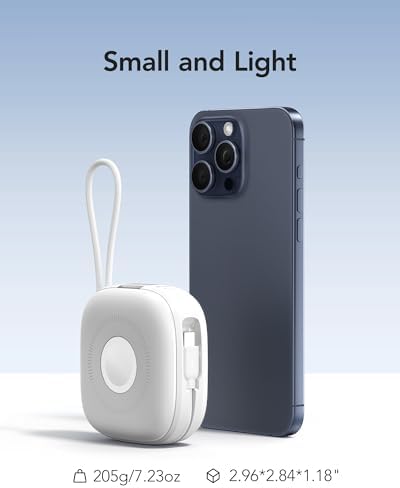 Ultra-Strong Magnetic Wireless Power Bank 10000 m Ah – 20 W Fast Charge Portable Charger for i Phone, Apple Watch, Air Pods & Android Devices – Built-in USB-C Cable, Smart LCD Battery Level Indicator & Lanyard for Effortless Travel Convenience – Essential Power Boost Companion for On-the-Go Charging
