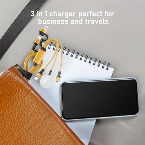 Ultimate 3-in-2 Fast Charging Cable for Apple Watch & i Phone – Versatile USB-C & Lightning Charger with High-Speed Power Delivery for Galaxy S23 – Compact, Durable Design for Effortless Travel and Multi-Device Compatibility