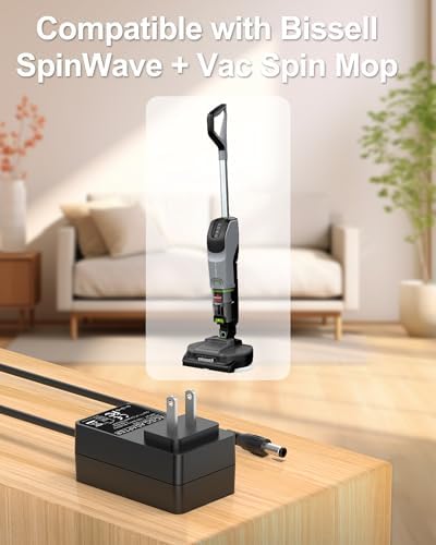 High-Performance 29.7 V Vacuum Charger for Bissell Models 3682, 3734, and Spin Wave – Rapid Charge Power Supply for Efficient Cleaning, Lightweight and Durable Design for Easy Use and Enhanced Compatibility