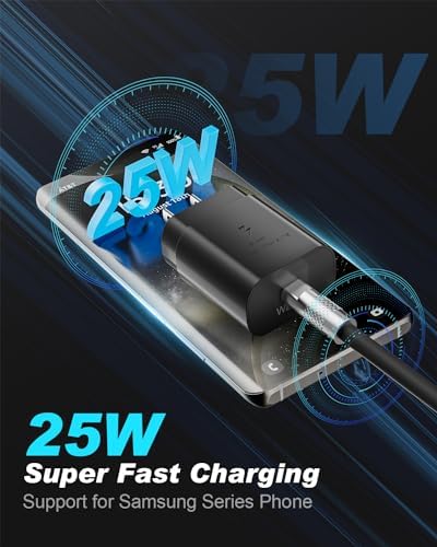 Dual Pack 45 W USB-C Charger Block with 3.3 FT Fast Charging Cables – Ultimate Universal Compatibility for i Phone 15/16 and Samsung Galaxy S24/S23/S22 Ultra/Note 20 – Rapid Power Delivery and Enhanced Portability for Home, Office, and Travel – Durable Charging Solution for All Devices