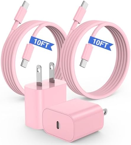 20 W USB-C Fast Charger for i Phone 16/15 Series & i Pad – 6 ft Type C to C Cable, High-Speed Wall Adapter for Optimal Performance, Compact & Durable Power Solution for Apple Devices – Experience Rapid Charging Anywhere