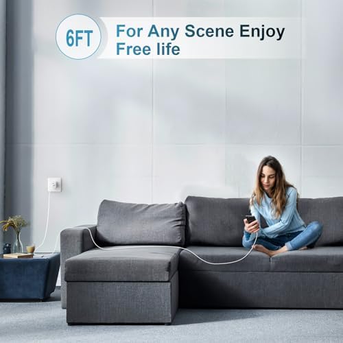 Efficient Power Boost: 20 W Dual Port USB-C Fast Charger with 6 FT USB-C to C Cable – Stylish Pink Wall Charger for i Phone 16/15 Series and Beyond – Perfect for On-the-Go Charging and Versatile Use