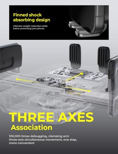 LISEN 15 W Wireless Car Charger & Air Vent Phone Holder – Ultimate Fast Charging Solution for i Phone 16/15/14/13 Pro Max & Samsung Smartphones – Revolutionary No Shake Design for Maximum Stability – Effortless Installation with Modern Aesthetic – Advanced Shock Absorption Technology for Secure On-the-Go Charging – Ideal for Busy Drivers Seeking Convenience & Safety