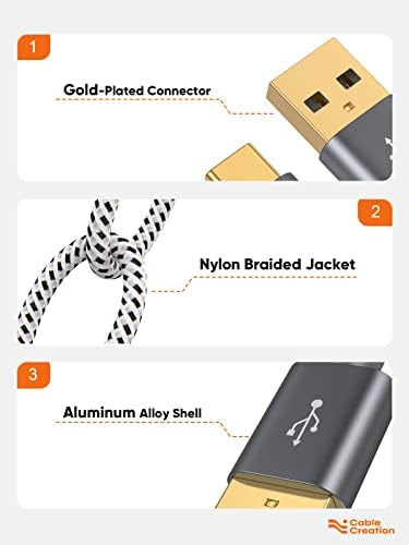 Compact USB C Cable Duo – 0.5 FT Braided Fast Charging Cables for Seamless Data Transfer | 3 A Power & 480 Mbps Speed | Ultimate Compatibility for Mac Book Air, Galaxy S22 Ultra, Stylus Pen, and More | Durable Design | Ideal for On-the-Go Connectivity