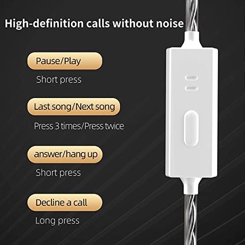 Premium CCA CRA In-Ear Monitor Earphones – Ultra-Thin Dynamic Driver for Superior Clarity & Deep Bass, Tangle-Free Removable Cord with Mic for Seamless Calls, Ergonomic Design for Extended Comfort & Compatibility Across Devices