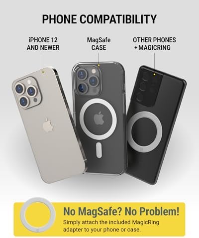 Scosche MSQFG2 N1 WT Magic Mount Travel 2-in-1 Magnetic Wireless Charging Station – Sleek Fast Charger for i Phone 12/13/14/15/16 Pro Max & Air Pods, Compact Foldable Design for Ultimate Portability and Enhanced Mag Safe Compatibility, White