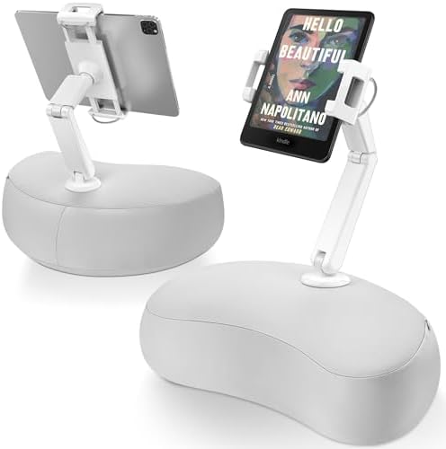 Revolutionize Your Device Experience with the Above TEK 360° Adjustable Tablet Pillow Stand – Ergonomic Bean Bag Holder for Hands-Free Use in Bed or Lap, Compatible with 4.7″ to 12.9″ Tablets and Phones, Perfect Gift for Moms – Stylish Gray Design for Enhanced Comfort and Convenience