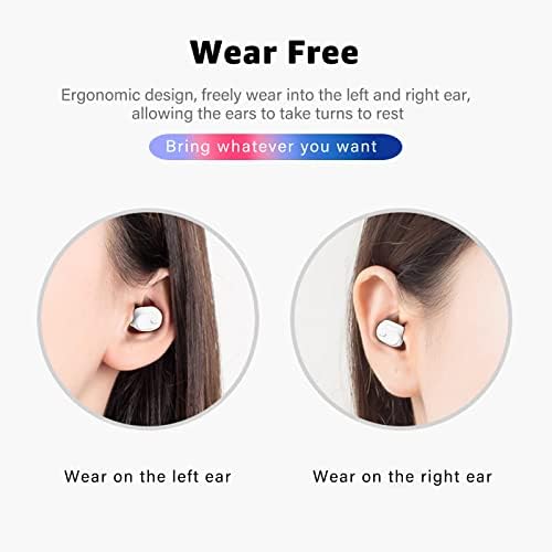 Ultra-Compact Bluetooth Wireless Earbud with 12-Hour Playtime – Invisible Sports Headphone for Ultimate Comfort and Superior Sound Quality – Ideal for Active Lifestyles, Work, and Relaxation – Chic Beige Design for Discreet Listening