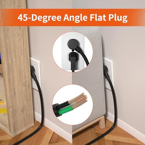 10 FT Heavy Duty 8 Outlet Surge Protector Power Strip with Wall Mount Capability – 2100 Joules of Protection for Home, Office, Garage and Workshop – Versatile, Space-Saving Design with Wide Spaced Outlets for Large Plugs and Electronics