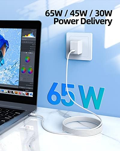 Ultimate 65 W Ga N Fast Charger for Samsung Galaxy Book Pro & Pro 360 – Ultra-Compact USB-C Power Adapter with 7.5 ft Cable, Efficiently Charges Up to 50% in 30 Minutes, Eco-Friendly Design, Universal Compatibility for All USB-C Devices, UL Certified Safety Standards, Perfect for On-the-Go Professionals and Creators, Durable and Future-Ready Charging Solution with Lifetime Tech Support and 30-Day Return Policy