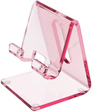 OfficeGoods Acrylic Phone Holder Aesthetic Desk Phone Stand, Compatible with 4-8 inch Screens, Office Decor and Work from Home Essentials – Pink – Enhanced Compatibility and Speed