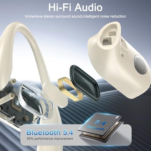 Revolutionary 3-in-1 Bluetooth Earbuds with Instant Language Translation – Premium HD Audio Experience for Travelers and Language Learners – Unmatched 68-Hour Playtime – Durable IPX5 Waterproof Design for Active Use – Ergonomically Crafted Beige Finish for Comfortable Wear