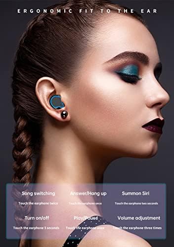 Advanced Noise Cancelling TWS Bluetooth Earbuds – Wireless Charging, 180 Hours Playtime, IPX7 Waterproof, Ergonomic Comfort – Superior HD Stereo Sound for i Phone & Android Users – Unmatched Audio Quality for Active Lifestyles