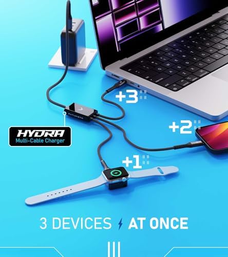 Futurizta Tech® Universal 5 W Fast Charging Watch Adapter – Dual Input for Apple & Samsung Smartwatches, Compact & Durable Power Solution for Effortless Charging on the Go, Ideal for Active Lifestyles and Everyday Convenience