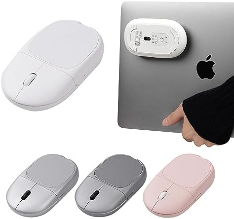 Sleek Pink Magnito Magnetic Wireless Bluetooth Mouse: The Ultimate Travel Companion for Mac, i Pad, Windows & More – Silent Clicks, Compact Design, Effortless Portability & Enhanced Device Compatibility