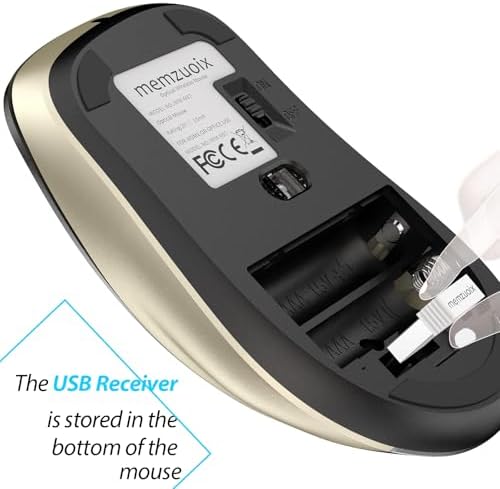 Upgrade Your Workflow with the Memzuoix 2.4 G Wireless Mouse – Ergonomic and Portable 1400 DPI USB Mouse for Laptop, PC & Desktop | 5 Customizable Buttons for Ultimate Control | Ideal for Professionals and Casual Users Alike