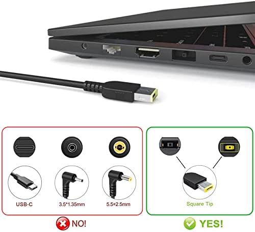 Ultra-Slim 65 W USB-C AC Adapter for Lenovo Think Pad and Yoga Series – Compact Power Solution with Smart Voltage PD3.0 Technology for Enhanced Charging Speed – Perfect Replacement for Your Laptop Charger – Ideal for Home and Office Use – Includes Power Cable and Cable Management Features – Compatible with Multiple Lenovo Models