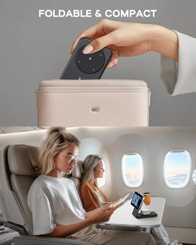 RORRY 10,000 m Ah 3-in-1 Portable Charging Station – Versatile Mag Safe Power Bank for i Phone 12-16 & Apple Watch 5-Ultra 2 – Compact, Foldable Design for Effortless Travel – Dual Charging Ports for Enhanced Efficiency and Speed