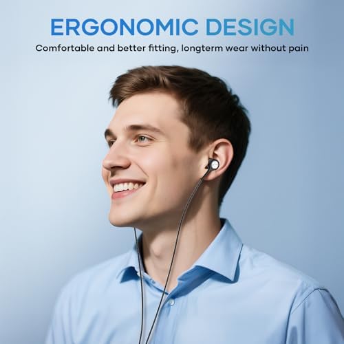 Premium Wired Earbuds with Microphone – 5 Pack of Heavy Bass In-Ear Headphones for Superior Sound Quality, Ideal for i Pad, Laptops, MP3 Players & Android Smartphones – Universal 3.5 mm Jack Compatibility, Ergonomic Design, Perfect for Music, Calls, and Video Enjoyment
