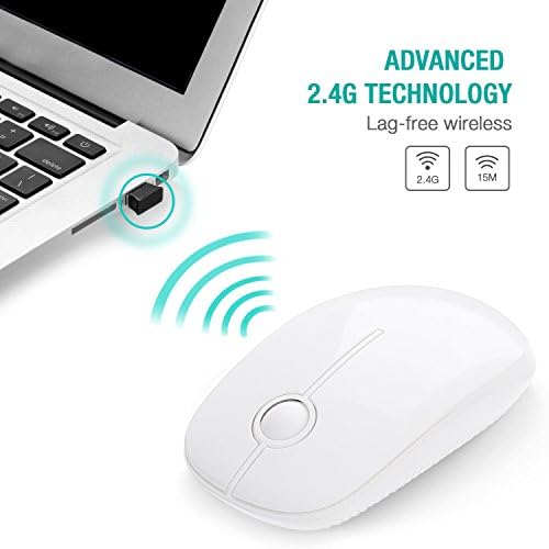 Sleek Vssoplor Wireless Mouse – Ultra-Slim Silent Optical Companion for Laptops & PCs | 2.4 GHz Nano Receiver, Perfect for Quiet Workspaces & Travel | Enhanced Compatibility for Windows, Mac & Linux