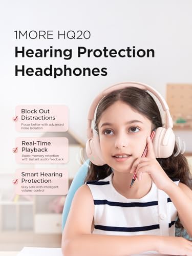 Elevate Your Child’s Audio Adventure with 1 MORE HQ20 Sono Flow Mini Wireless Bluetooth Headphones – Safe Volume Control, 65-Hour Battery Life, Comfortable Over-Ear Design & Built-in Microphone for Seamless Android & i OS Compatibility (Black) – The Ultimate Choice for Young Audiophiles Seeking Quality and Comfort